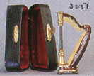 Dollhouse Miniature Harp 3-1/2" with Case